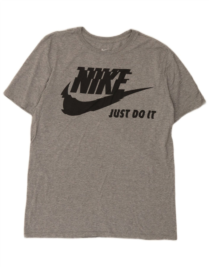 Nike Mens Athletic Cut Graphic T-Shirt Top Medium Grey