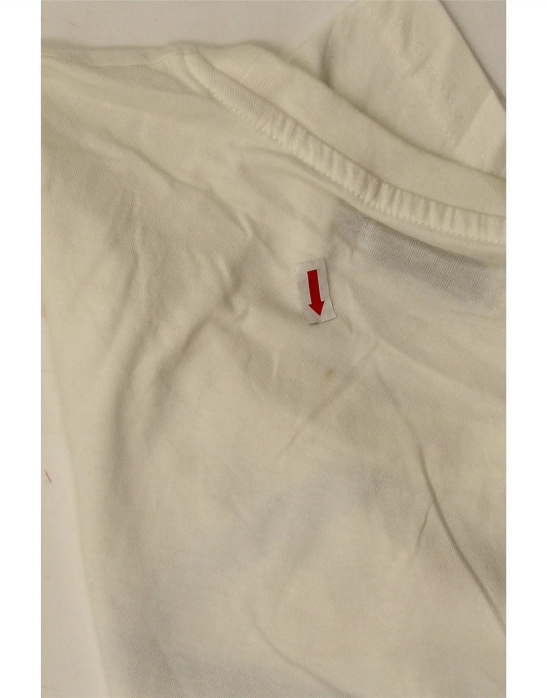JACK & JONES Mens T-Shirt Top Large White Striped Cotton