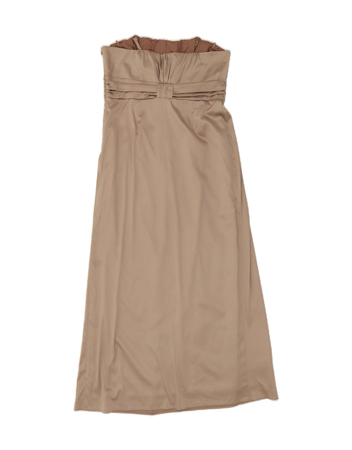 DEBUT Womens Strapless Dress UK 16 Large  Beige Vintage Debut and Second-Hand Debut from Messina Hembry 