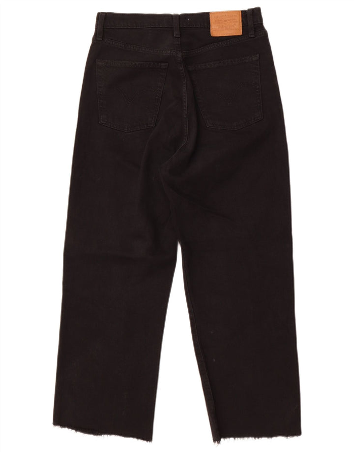 Levi's Womens Ribcage Cropped Jeans W28 L24 Black