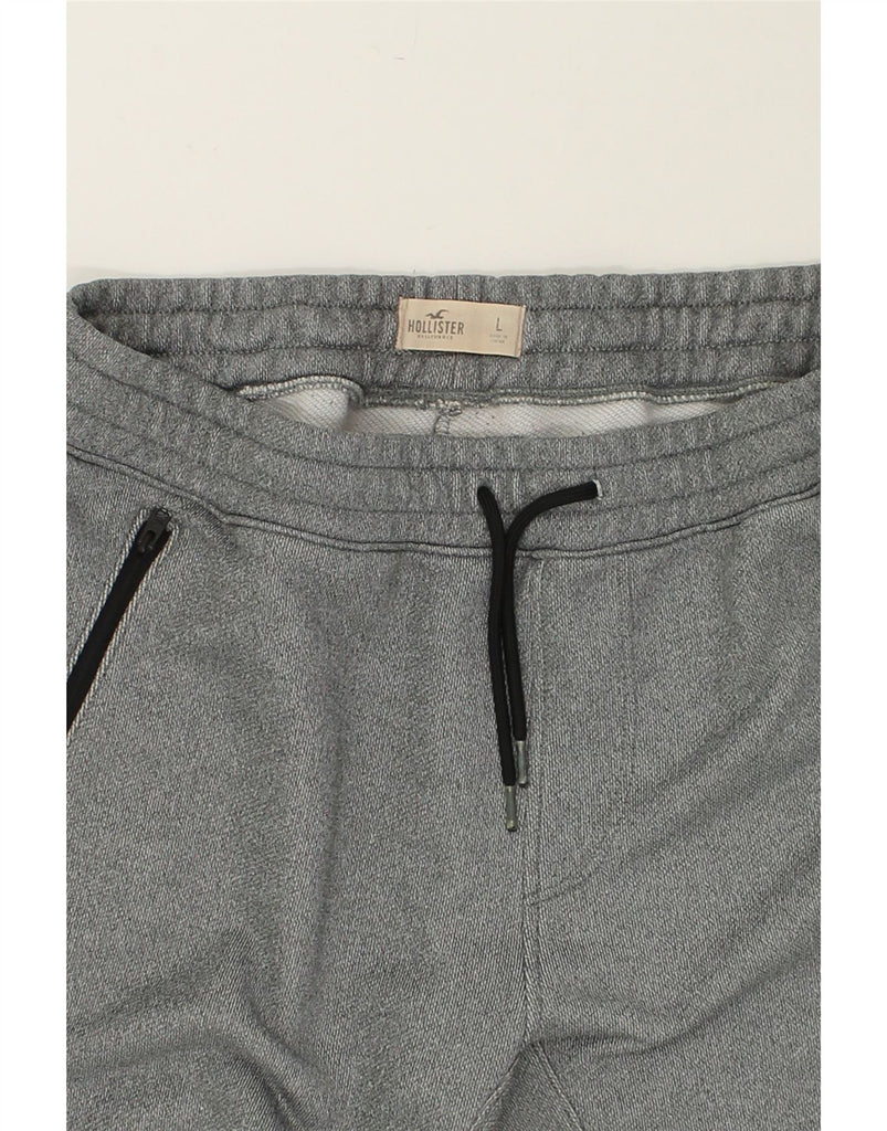 HOLLISTER Mens Tracksuit Trousers Joggers Large Grey Polyester | Vintage Hollister | Thrift | Second-Hand Hollister | Used Clothing | Messina Hembry 