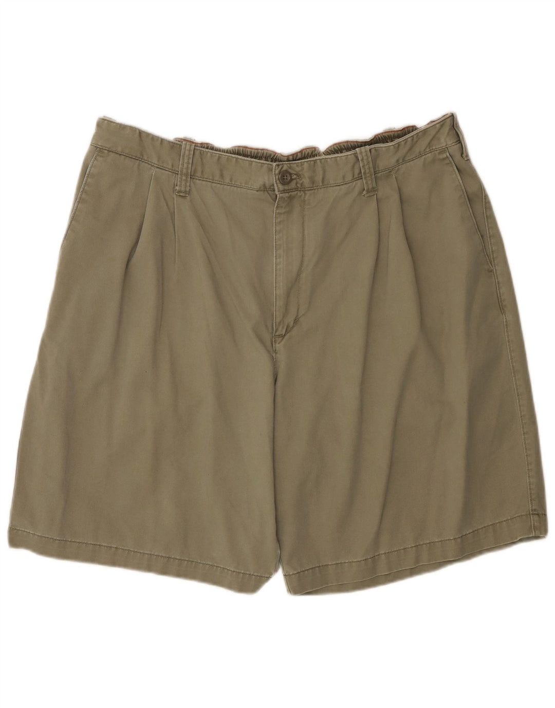 Eddie Bauer Mens Tall Pegged Chino Shorts W42 2XL Khaki Cotton