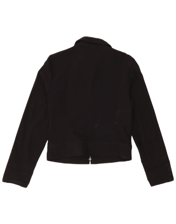 Zara Womens Bomber Jacket UK 14 Large Black Viscose
