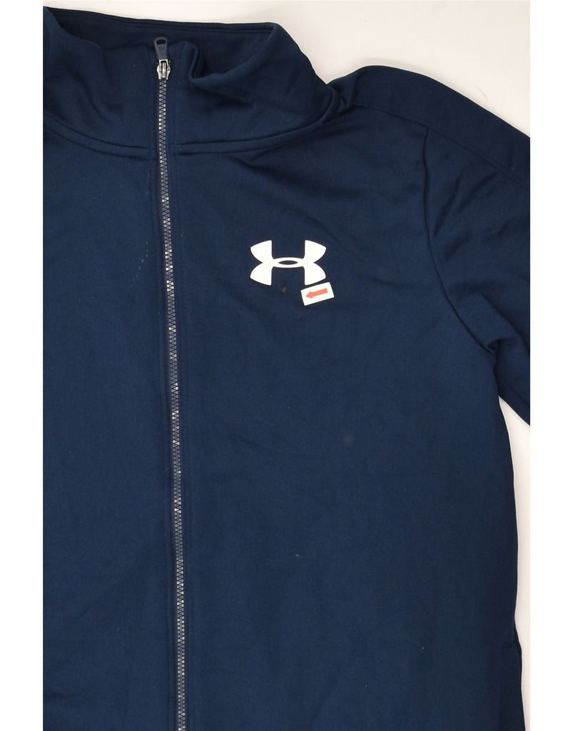 UNDER ARMOUR Boys Tracksuit Top Jacket 11-12 Years Large Navy Blue | Vintage Under Armour | Thrift | Second-Hand Under Armour | Used Clothing | Messina Hembry 