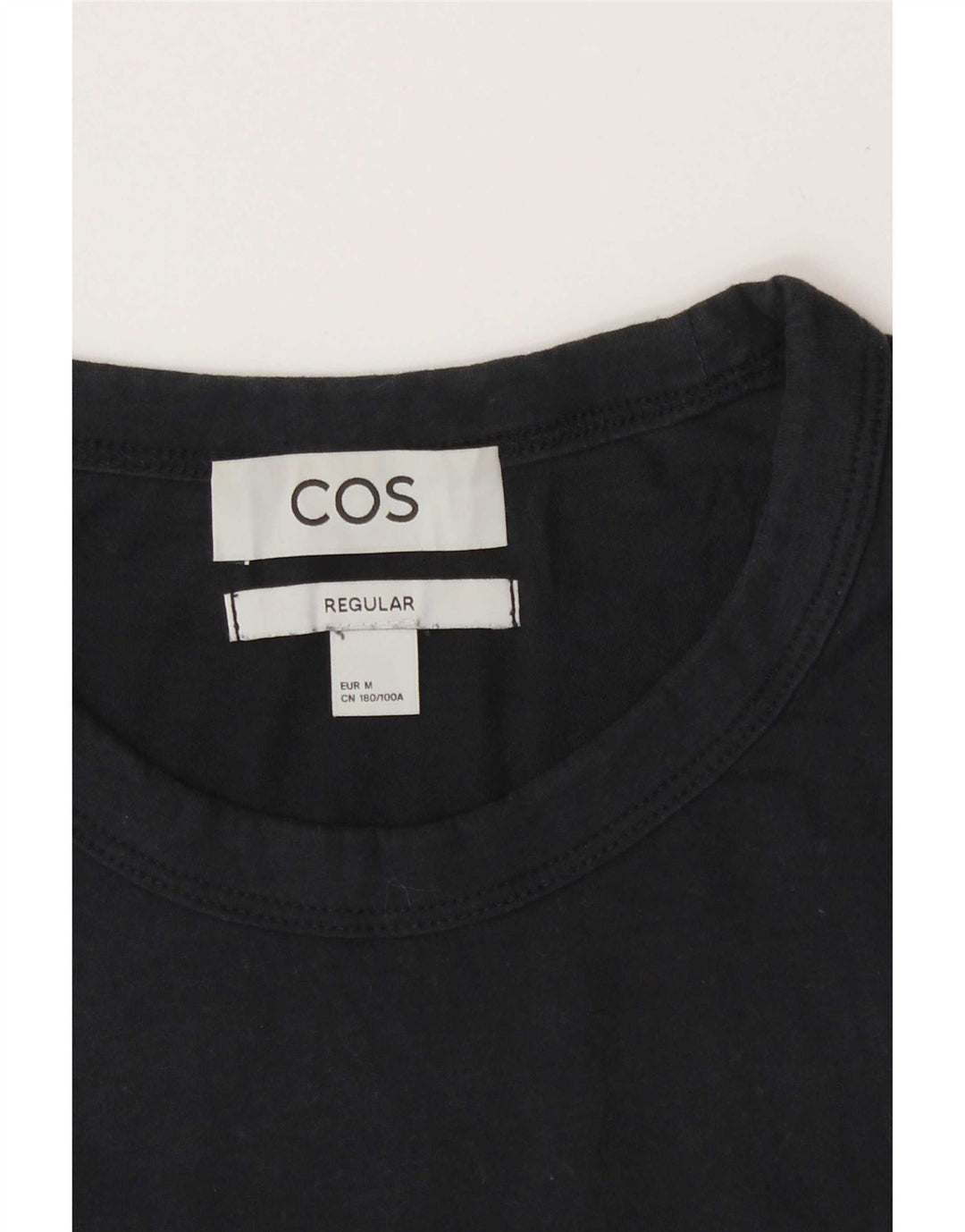 Cos Mens Regular T-Shirt Top Medium Navy Blue