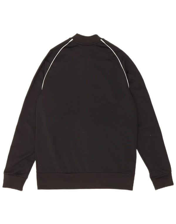 Adidas Boys Tracksuit Top Jacket 13-14 Years Black Polyester