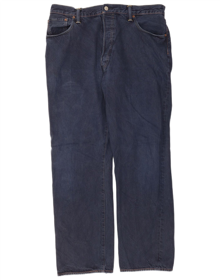 Levi's Mens 501 Straight Jeans W42 L32 Navy Blue