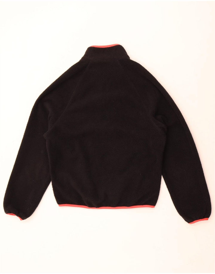 Adidas Womens Oversized Fleece Jacket UK 6 XS Black Polyester
