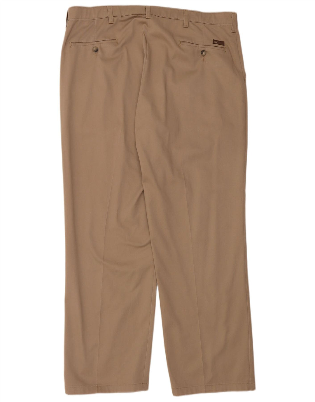 LEE Mens Custom Fit Straight Chino Trousers W40 L32 Beige Cotton