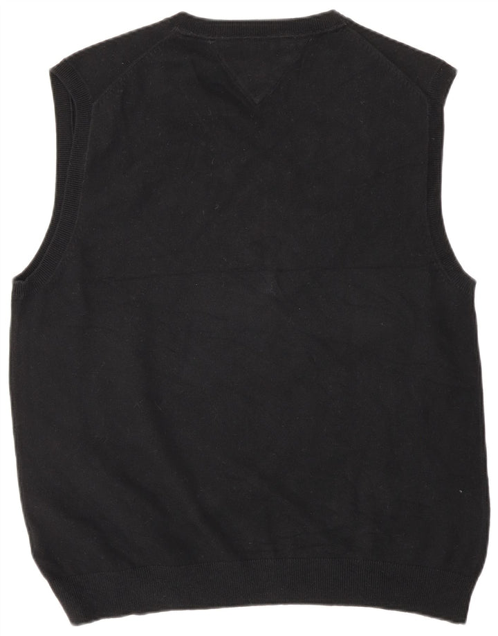 Tommy Hilfiger Mens Vest Tank Top Large Black Cotton