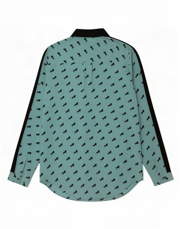 Marks & Spencer Womens Loose Fit Shirt Blouse UK 8 Small Turquoise