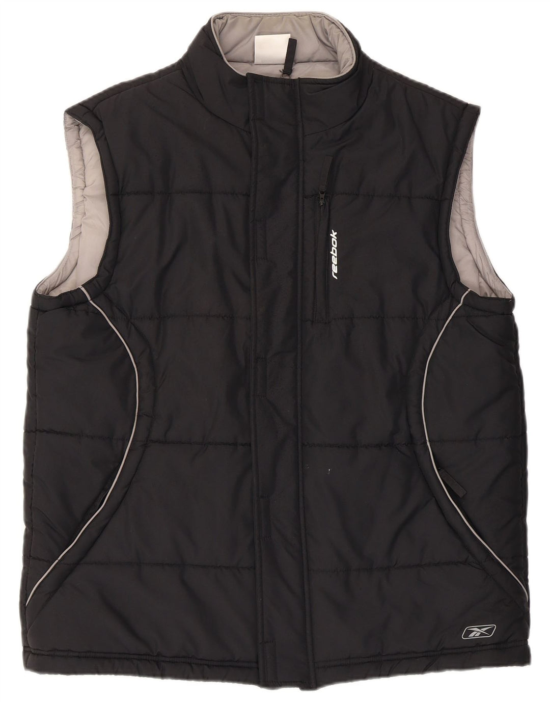 REEBOK Mens Padded Gilet UK 40 Large Black Polyester