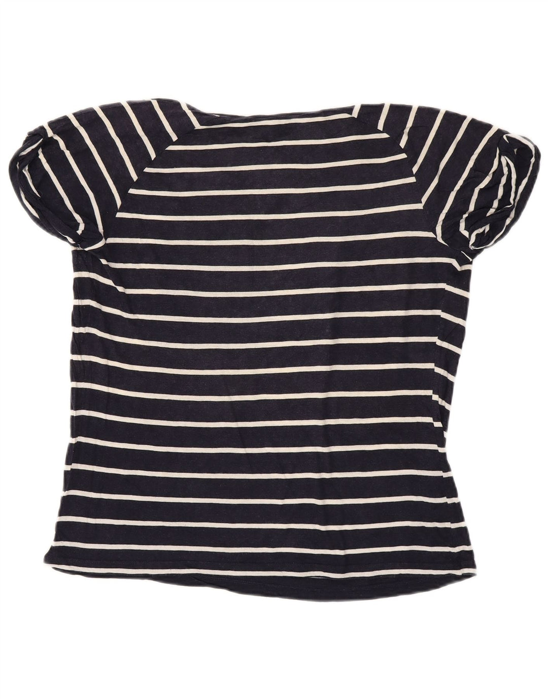 TOMMY HILFIGER Womens T-Shirt Top UK 14 Medium Navy Blue Striped
