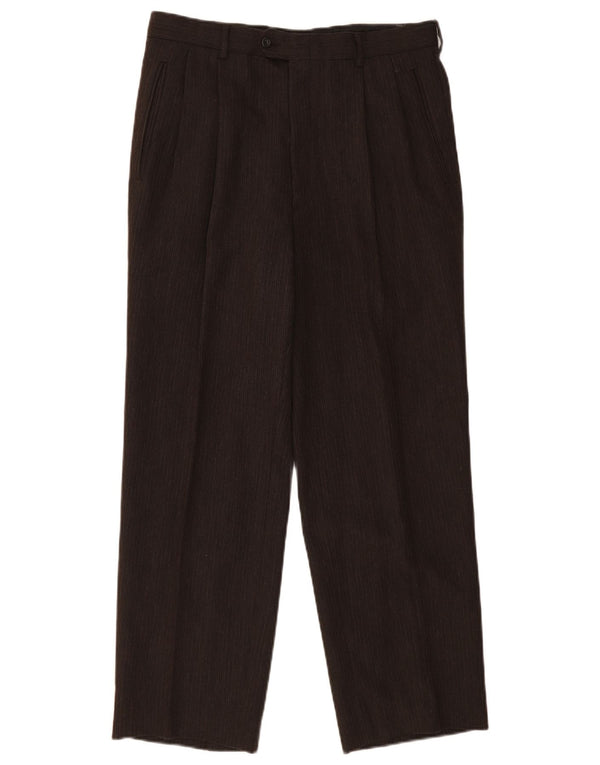 Vintage Mens Pegged Suit Trousers IT 50 Large W32 L28 Brown