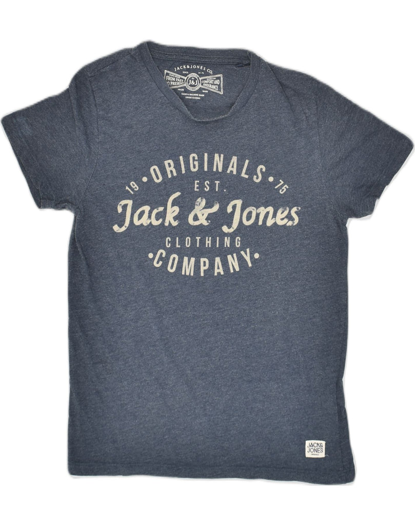 JACK & JONES Mens Graphic T-Shirt Top Small Grey Cotton | Vintage Jack & Jones | Thrift | Second-Hand Jack & Jones | Used Clothing | Messina Hembry 