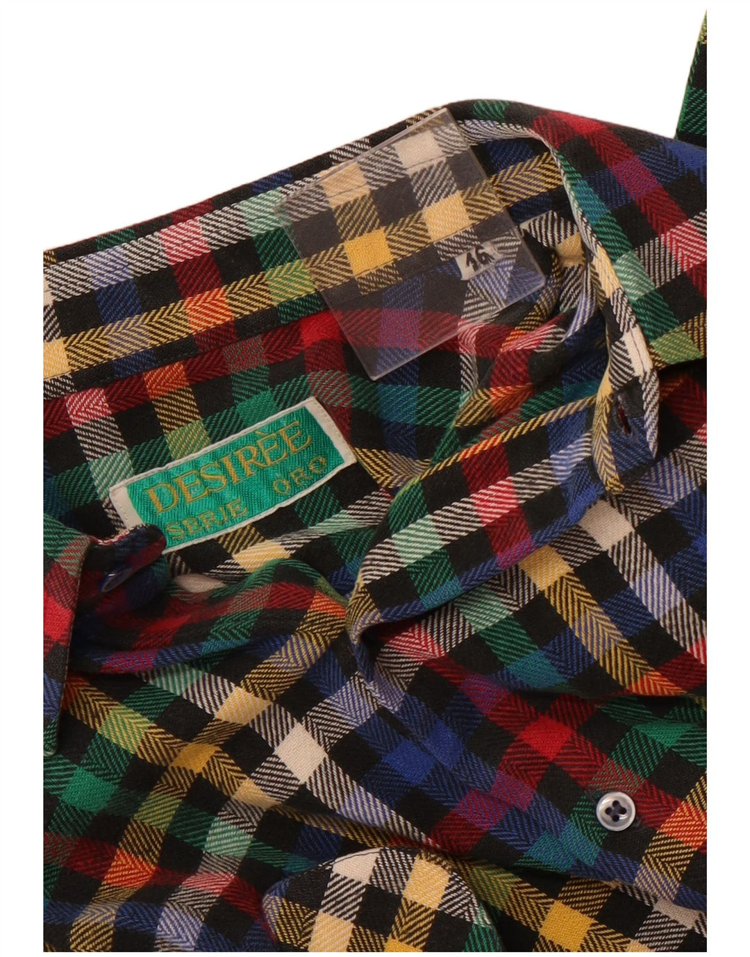 Desiree Mens Flannel Shirt Size 16 Large Multicoloured Check