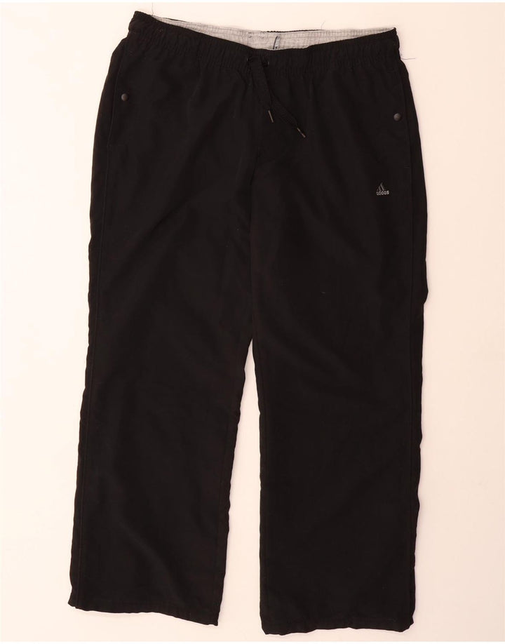 ADIDAS Womens Climalite Tracksuit Trousers UK 14 Medium  Black Polyester