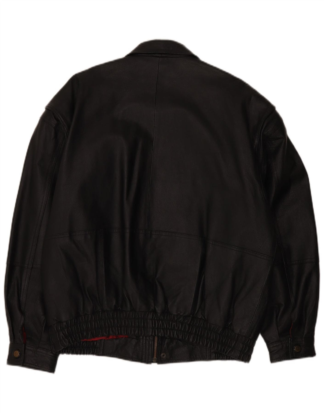 C&A Mens Leather Jacket IT 50 Large Black Leather