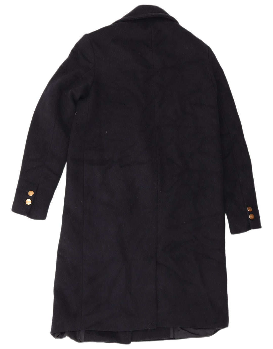 Zara Womens Double Breasted Coat UK 14 Medium Navy Blue