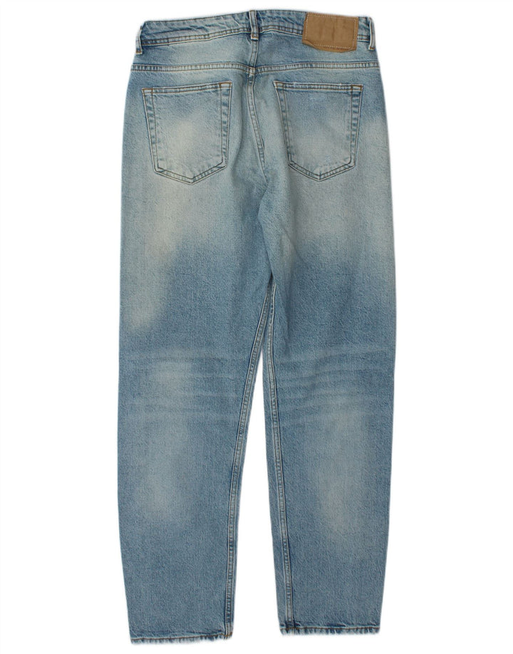 Zara Mens Distressed Straight Jeans EU 40 Medium W31 L29 Blue Cotton