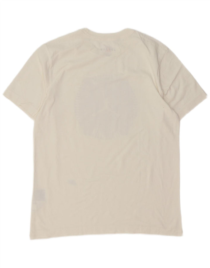 Jordan Mens Graphic T-Shirt Top Medium White Cotton