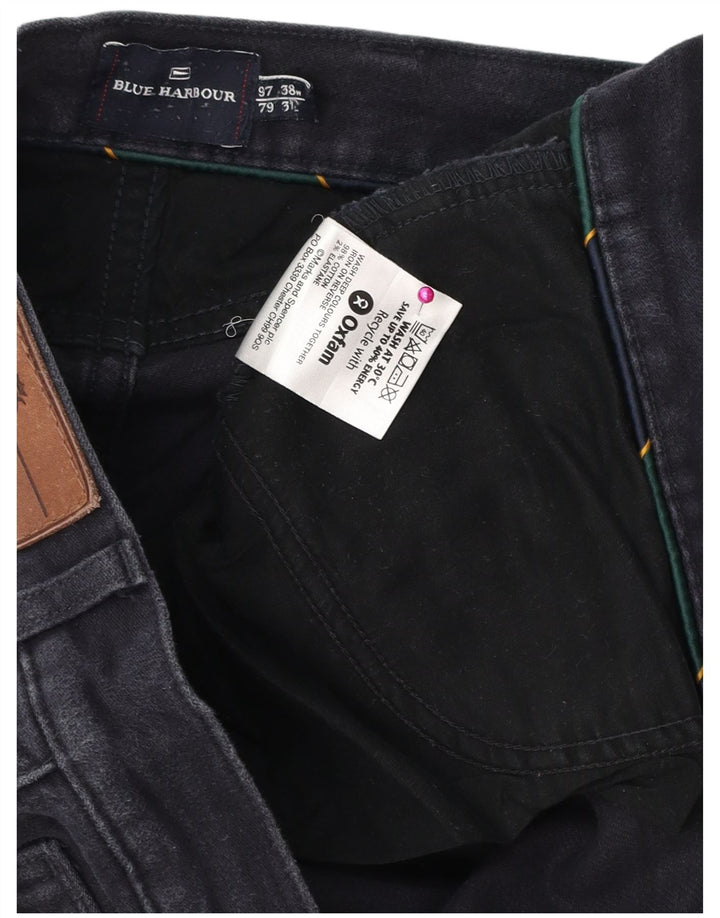 Marks & Spencer Mens Blue Harbour Straight Jeans W38 L31 Navy Blue Cotton