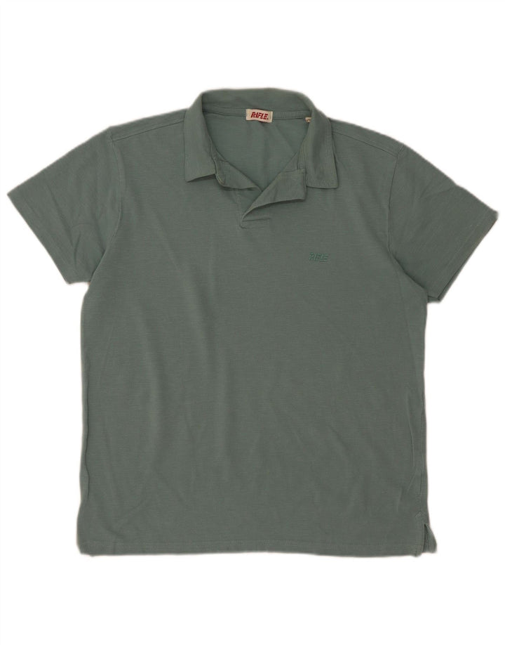 Rifle Mens Polo Shirt Medium Khaki Cotton