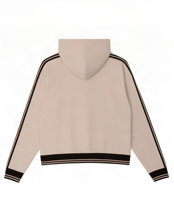 Fila Womens Graphic Oversized Hoodie Jumper UK 10 Small White Colourblock