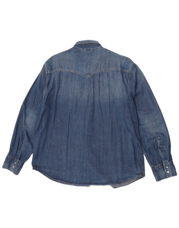 Levi's Mens Denim Shirt 2XL Blue Cotton