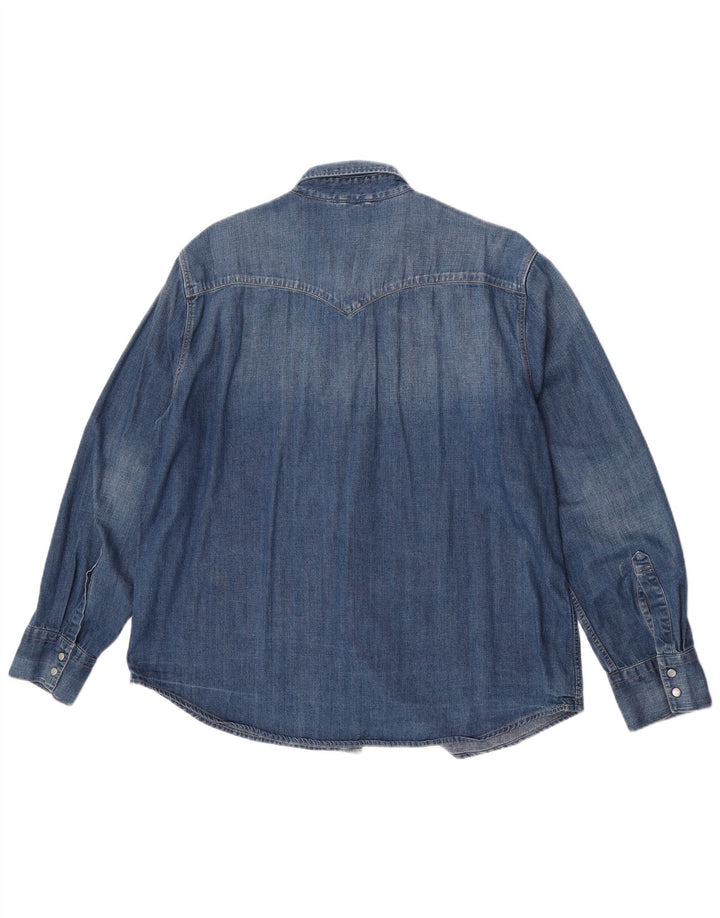 Levi's Mens Denim Shirt 2XL Blue Cotton