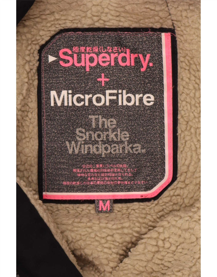 Superdry Womens Windparka Hooded Windbreaker Jacket UK 14 Medium Navy Blue