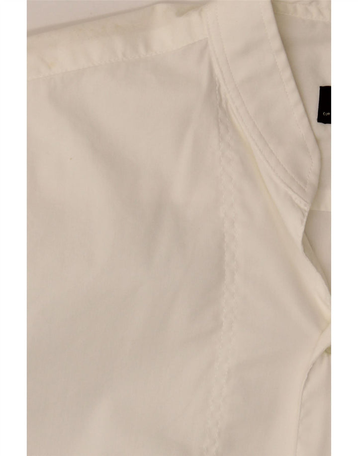 ZARA Mens Super Slim Fit Shirt Medium White Cotton