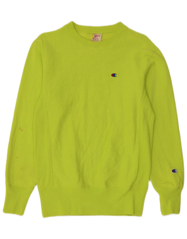 Champion Womens Sweatshirt Jumper UK 10 Small Green Cotton