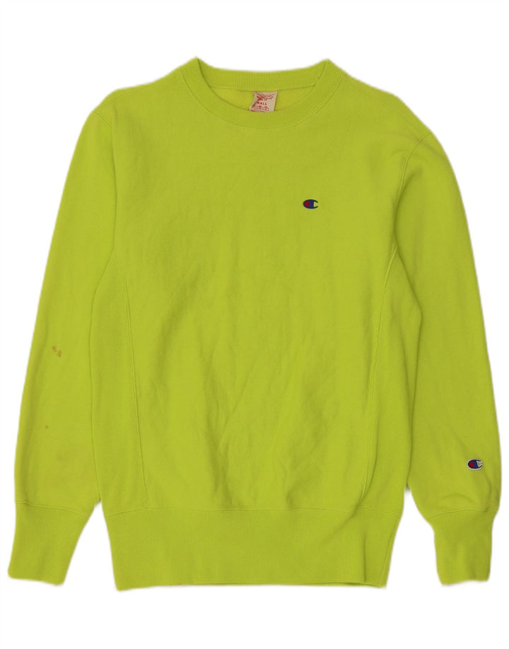 Champion Womens Sweatshirt Jumper UK 10 Small Green Cotton