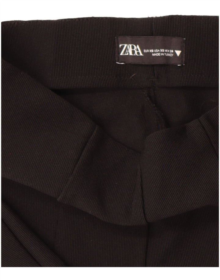 Zara Womens Flare Leggings UK 6 XS Black