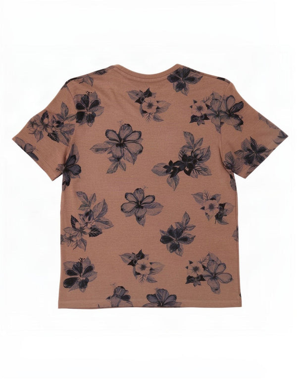 Zara Mens Graphic T-Shirt Top Medium Pink Floral