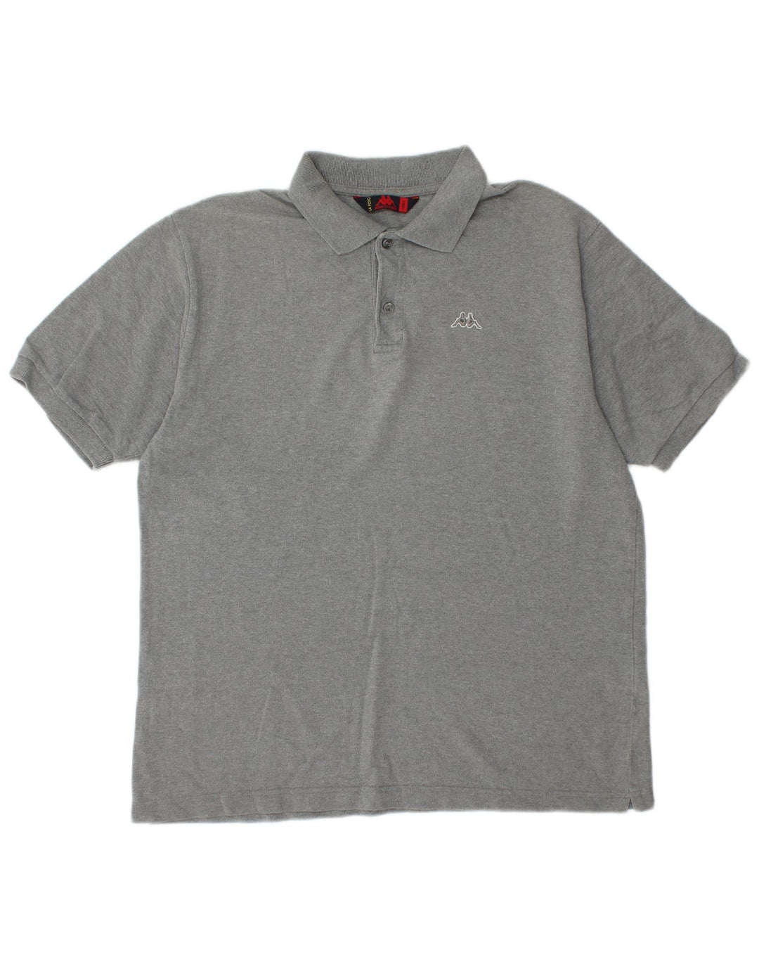 KAPPA Mens Polo Shirt Large Grey Cotton