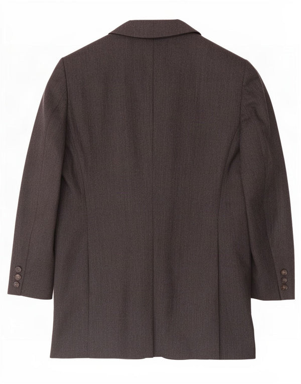 Marella Womens 4 Button Blazer Jacket UK 12 Medium Grey Wool