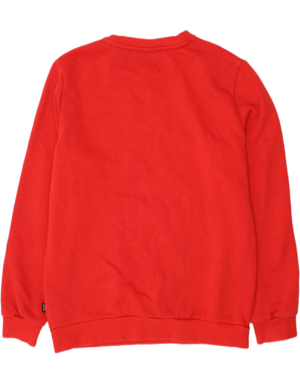 Puma Girls Graphic Sweatshirt Jumper 13-14 Years Red Cotton
