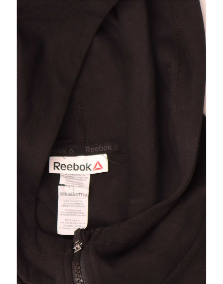 Reebok Mens Zip Hoodie Sweater 3XL Black Cotton