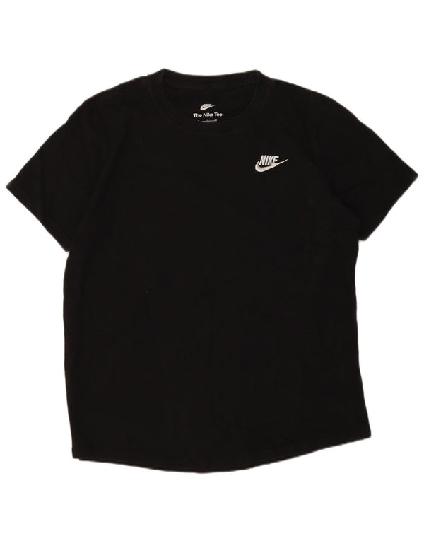 Nike Womens T-Shirt Top UK 10 Small Black Cotton