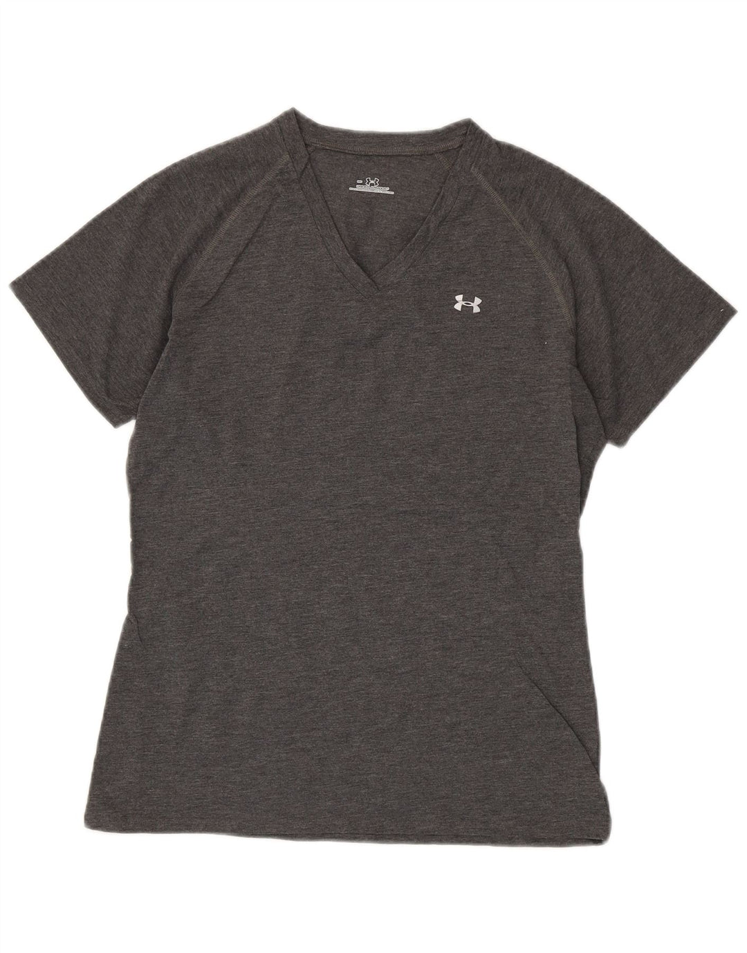 UNDER ARMOUR Womens T-Shirt Top UK 12 Medium Grey Polyester