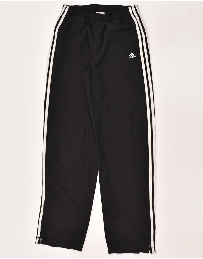 ADIDAS Womens Tracksuit Trousers UK 10 Small Black Polyester | Vintage Adidas | Thrift | Second-Hand Adidas | Used Clothing | Messina Hembry 