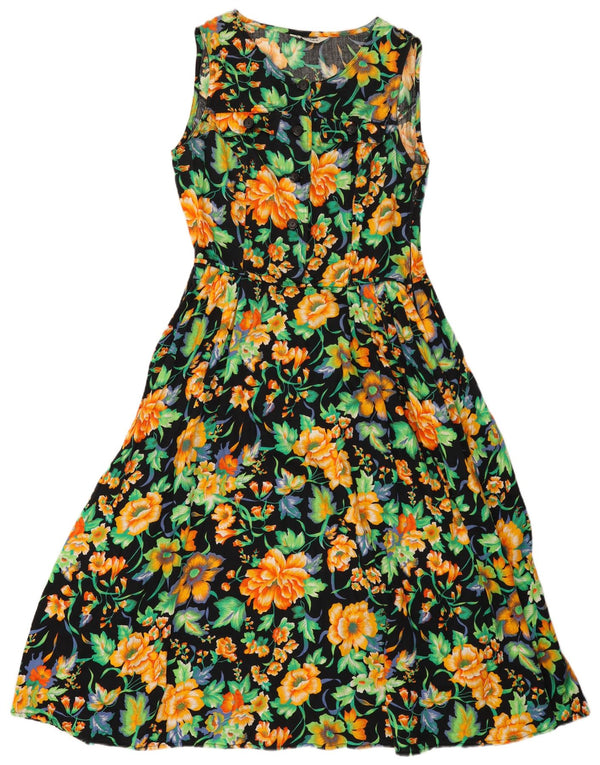 Prisma Womens Sleeveless A-Line Dress EU 44 XL Multicoloured Floral Cotton
