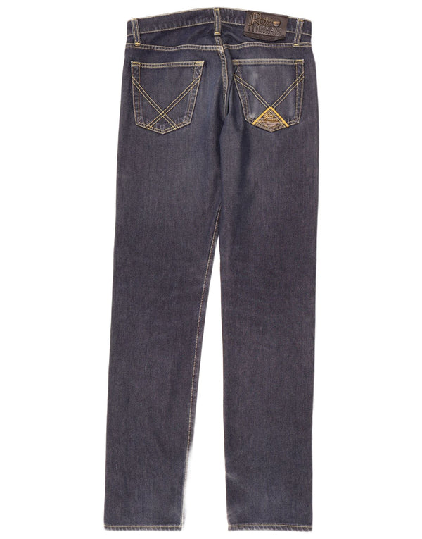 Roy Rogers Womens Slim Jeans IT 46 Large W32 L34 Navy Blue Cotton