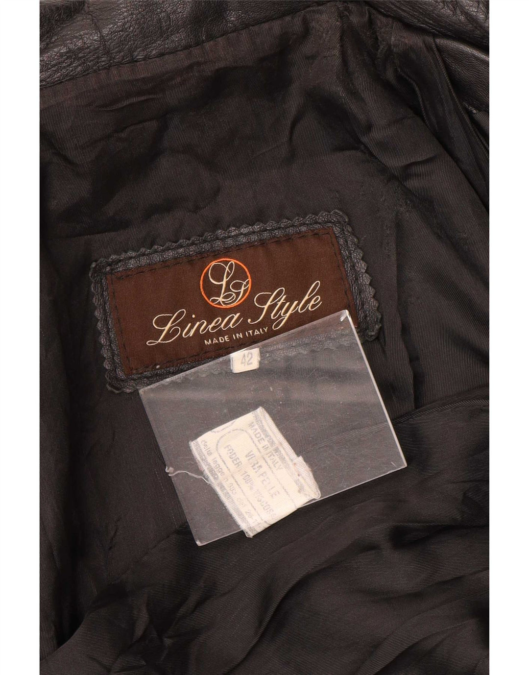 Vintage Womens Leather Coat IT 42 Medium Black