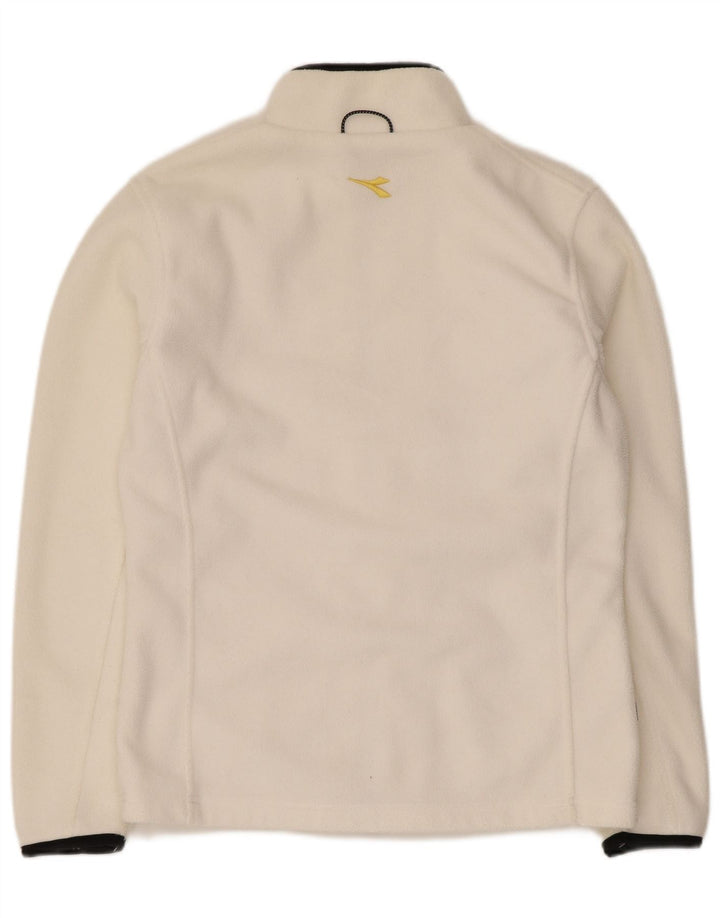 Diadora Womens Fleece Jacket UK 14 Medium White Polyester