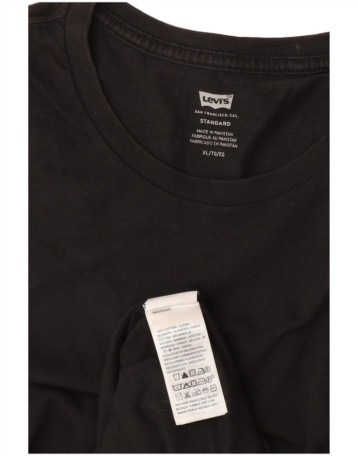 Levi's Mens Standard T-Shirt Top XL Black Cotton