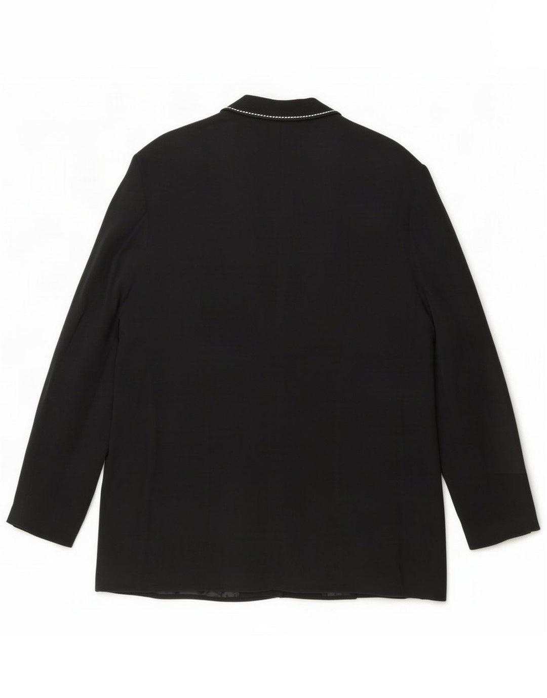 Marks & Spencer Womens 3 Button Blazer Jacket UK 22 3XL Black Viscose