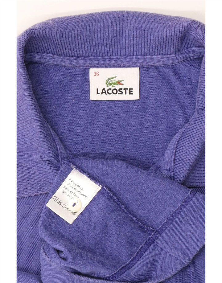 Lacoste Womens Polo Shirt Size 36 Small Purple Cotton